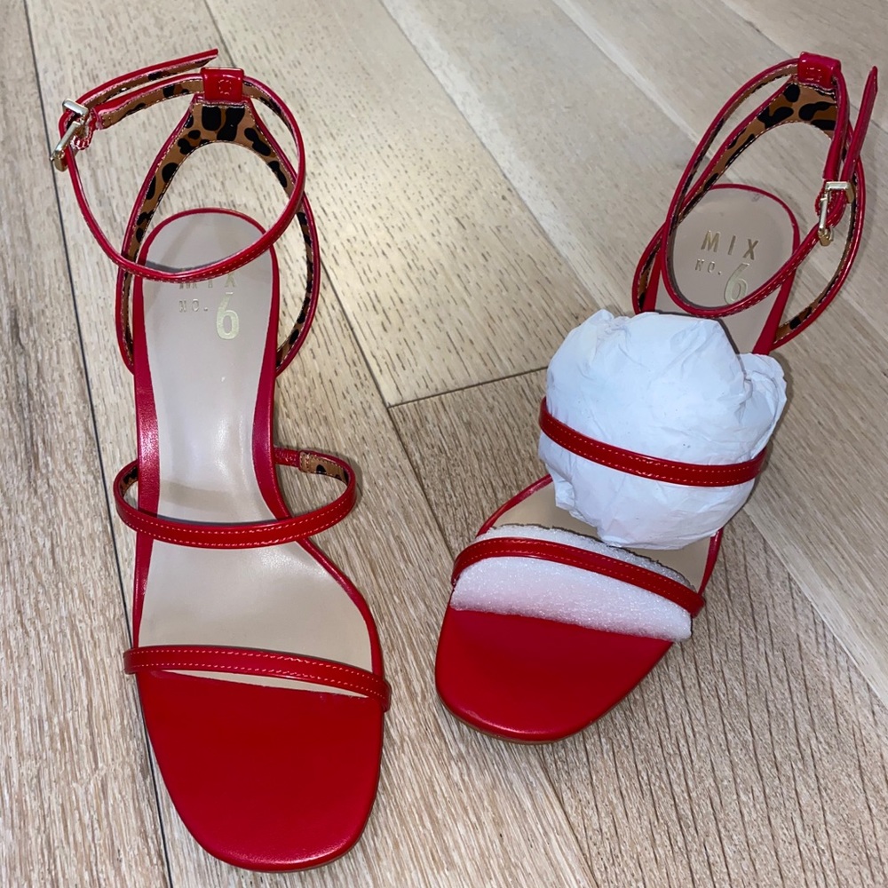 Mix No. 6 Red Heeled Sandals